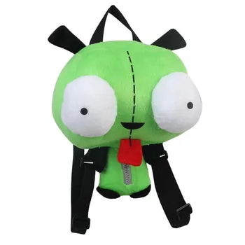 Alien Invader Zim Ochii 3D Robot Gir de Pluș Drăguț Rucsac Geanta Verde 14 Inch Jucărie de Pluș Cadou de Crăciun Noi Fierbinte
