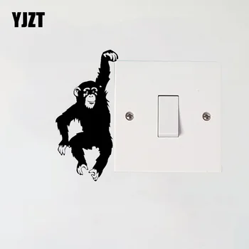 YJZT Junglă Agățat de Animale Cimpanzeu Comutator Autocolante, Decal Perete Decor Acasă de Artă 17SS0173