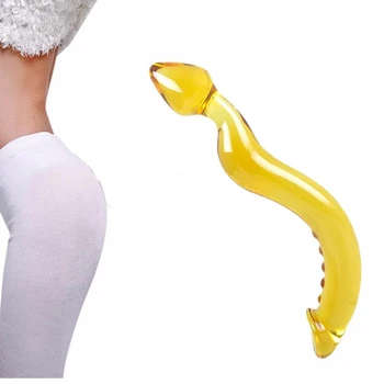 De Vânzare la cald Străin de Cristal de Sticlă Penis artificial Penis Anal Plug Jucarii Sexuale Consumabile pentru Adulți de sex Feminin Masturbator G-spot Masaj