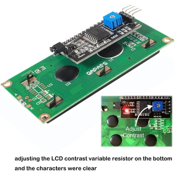 IIC/ I2C/ LCD Serial Interface Adapter și 1602 16 x 2 Ecran LCD Modul de Fundal Compatibil cu Arduino MEGA2560 R3