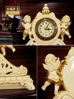 Retro Ceas De Masa Scaun De Ceas Ornamente Europene Ceas Camera De Zi Acasă American Cabinet Vin Șemineu Mobilier