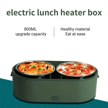 Mini Caseta de Prânz Electric de Încărcare USB Alimentare de Încălzire Recipient Masina Acasa Portabil Oala de Orez Cald din Oțel Inoxidabil de Masa Bento Box