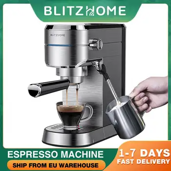 BlitzHome 15bar factorii de Decizie de Cafea Expresso cu Spumant de Lapte Semi-Automate de Cafea de uz Casnic Aparat pentru Cappuccino, Latte, Mocha