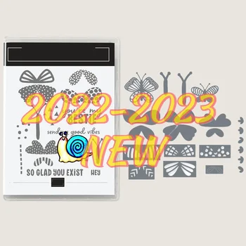 Fluture Model clar timbre și moare de tăiere seturi pentru DIY Ziua de nastere Felicitare Scrapbooking Decor 2022
