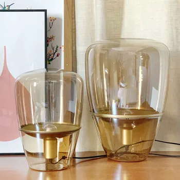 Europene moderne din sticlă de artă creativă living noptiere, masă de cafea cameră model de personalitate de lux de lumină lampă de masă WF1026