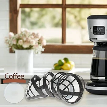 LBER 4Pack Nr. 4 Reutilizabile Filtru de Cafea Coș Filtru Pentru Cuisinart Ninja Filtre, se Potrivesc cel Mai 8-12 Cupa Coș Mașină de Cafea prin Picurare