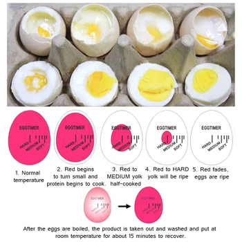Timer ou Perfect de Schimbare a Culorii Timer Delicioase Moale Fiert Tare Ouă de Gătit Bucătărie Eco-Friendly Rășină Ou Roșu timer instrumente
