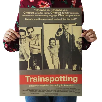 Trainspotting /Ewan McGregor/film clasic de film poster/hârtie kraft bar/poster/Retro Poster/pictura decorativa 51x35.5cm