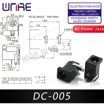 5/10BUC DC-002 005 044 BAIE Serie Mufa de Alimentare DC 5.5x2.1mm 5.5*2.5 mm Mufa Soclu Adaptor pentru Montare pe Panou Conector