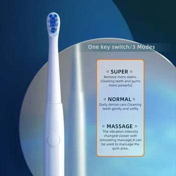 SNAIR Periuta de dinti Electrica pentru Adulti Dinți Perie Impermeabil Sonic Perii Timer Inteligent Baterie Periuțe de dinți cu 7 Capete de Perie