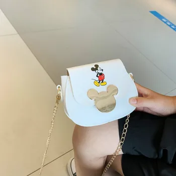 Disney Fete Sac Nou de Desene animate Mickey mouse-ul de Imprimare Copii Crossbody Sac de Mici coreeană de Moda pentru Copii Geanta de Umar Poseta de Monede