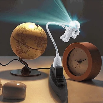 Astronaut USB Lumina de Noapte Flexibil Lampa de Citit Creative Cosmonaut Lumină USB Portabil Lampă de Masă Pentru Calculator PC Lampa de Birou Lumina