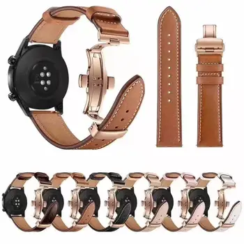20mm 22mm Bandă de Piele Pentru Samsung Galaxy watch 4 Classic/5 pro Activ 2/3/46mm bratara Huawei GT/2/3 Pro Galaxy watch 4 curea