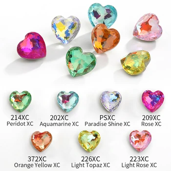 10mm Inima Strasuri Pentru Unghii Sclipici Brillantina Cristale Strass Decor Pointback Sticlă de Unghii DIY Arta de Diamant Accesorii