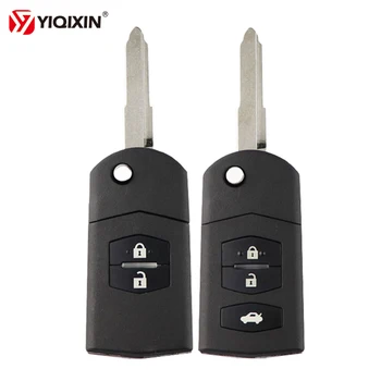 YIQIXIN 2/3 Butonul de Telecomanda Cheie Auto Shell Caz Flip Pliere Cu Lama Netaiata Si Suport de Baterie Pentru Mazda 2 3 5 6 MX5 RX8 M6 CX5