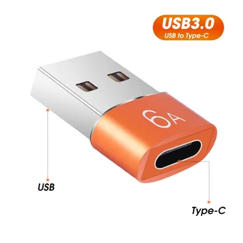 USB de Tip C Adaptor OTG 6A USB-C to USB 3.0 Converter Sincronizare de Date de Încărcare Rapidă Pentru Xiaomi Pixel OPUS VIVO Adaptor USB Tipo C USBC