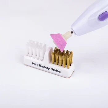 5Pcs de Unghii Perie de Curățare Pentru burghie Soft & Hard Praf Pulbere de Curățare Perii de Plastic & Sârmă de Cupru Perie Set de Instrumente pentru Manichiură