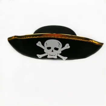 Decor de Halloween Cosplay Tri Colț Pălărie de Pirat Craniu de Imprimare Rafinat pentru Adulți Copii Festivalul Accesorii de Petrecere, Decoratiuni
