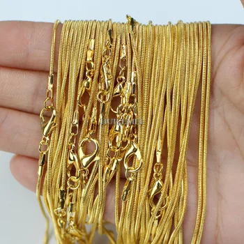 10buc/lot 1,2 mm de Aur de Culoare Lanț de Șarpe Coliere pentru Femei 16