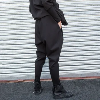 Talie Elastic Negru De Epocă Pantaloni Harem Pentru Femei Nou Plus Dimensiunea Vrac Casual Pantaloni Lungi 2021 Primavara Toamna De Moda Streetwear