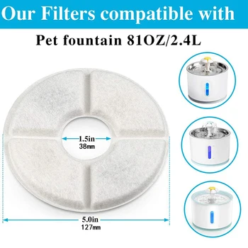 Filtru de schimb Pentru Pisică Câine de Apă Potabilă Fountain Carbon Activat Înlocuit Filtrele 4/8/12 BUC Fantana Dozator Alimentatoare