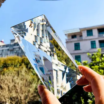 Dreptunghi Transparent Cristal Fatetate Prisma Candelabru de Sticlă Piese Sun Catcher Curcubeu Refracție DIY Nunta Tavan Decor Acasă