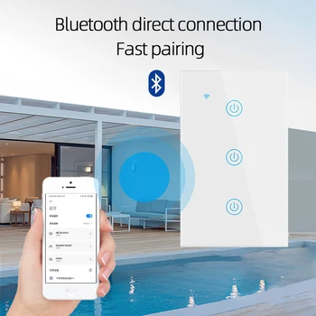 Universal Wifi Bluetooth Smart Switch Tuya de Viață Inteligentă APP Timer Start Google Alexa Comandă Vocală Atingeți Panou de Perete Comutator de Lumină