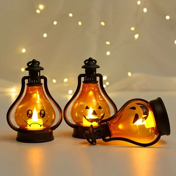 Decoratiuni de Halloween Condus Lumânări Ceai Lumina Dovleac Fantoma Agățat LED Felinar Lampa de Groază Recuzită Petrecere de Halloween Acasă Decor pentru Bar