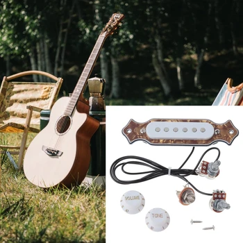 6-string Singură Bobină Magnetică Chitara Acustica Soundhole Pickup cu Volum si Ton Vase