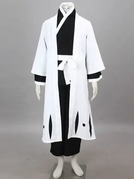 Bleach Anime cosplay 8 Capitanul Kyoraku Prezinte în alb și Negru kimono Cosplay Costum costume de Halloween