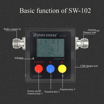 2022 Noi SURECOM SW-102 Metri 125-520 Mhz Digitală VHF/UHF Putere si SWR Metru SW102 Pentru Baofeng 2-Way Radio Portabil