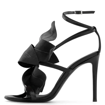 Moda de vară Nou Design Toc Stiletto Floare Curea Glezna cu Cataramă de Femei Sandale pentru Banchet Plus Dimensiunea Femei Pantofi
