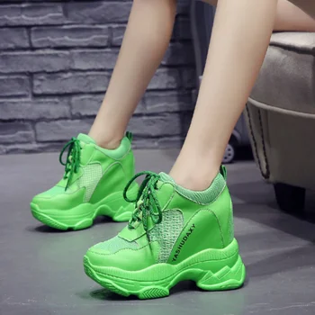 Designer Adidasi Femei Platforma Pantofi Casual Femei De Moda Coș Femme Galben Adidasi Cizme Casual Indesata Sapato Zapatillas