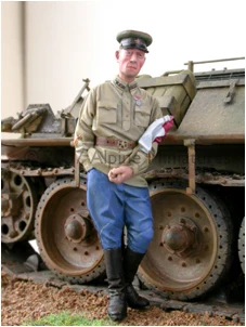 1:35 Rășină kit WW2 Începutul Războiului ruso Comandant de Tanc