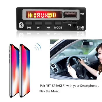 Auto Bluetooth Radio FM Modulul V5.0 MP3 Player Stereo Wireless Receptor 5V 12V Mp3 Decoder Bord TF USB Adaptor Audio