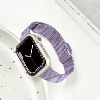 Subțire brățară din Oțel Inoxidabil pentru Apple Watch Band 49MM 41 45 MM 8 7 6 SE 5 4 3 38mm 40mm Milanese curea pentru iwatch 42MM 44MM