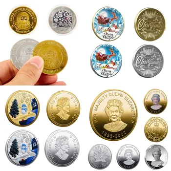 Moș Crăciun Cadou De Monede De Colectie Monede De Metal Moș Crăciun Care Doresc Monede De Colectie Placat Cu Aur De Suveniruri Monede