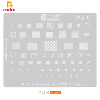Amao BGA Reballing Stencil IP12-IC Pentru iPhone 12 12Promax MINI PCB Bord A14 CPU Nand Taxa de Putere Problemă de Plantare Tin Net
