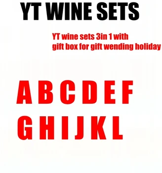 YT seturi de vin 3intr-1 cu o cutie-cadou pentru cadou wending de vacanță