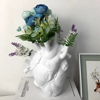 Rasina Inima Vaza Anatomice În Formă De Inimă Vaza De Flori Ambarcațiunile De Arta Sculptura Desktop Ghiveci Decor Acasă Ornament Cadouri