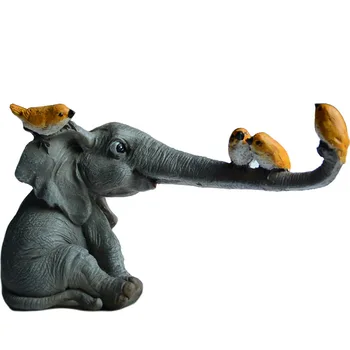 De Zi Cu Zi De Colectare Elefant Norocos Figurine Zână Grădină De Animale Ornamente Decor Acasă Decor De Masă De Suveniruri Meserii