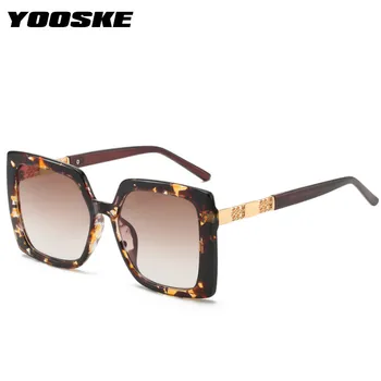 YOOSKE Femei Supradimensionat ochelari de Soare Vintage Barbati Brand de Moda Designer de Pătrat Ochelari de Soare UV400 Doamnelor Gradient Nuante de Ochelari