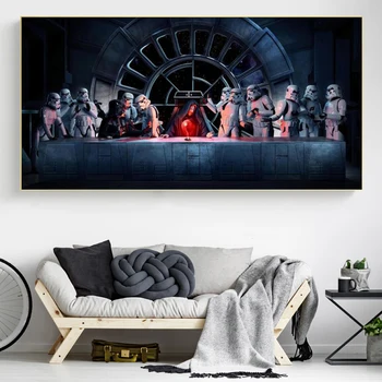 Tablouri Canvas Disney Star Wars Art Figura Împăratului Palpatine Cina cea de taină Postere de Imprimare de Perete de Artă pentru Viață Decor Acasă