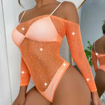 Stripper Sexy Body Pește Net Club De Noapte, Body Solid De Culoare Backless Stripteuză Body Seducator