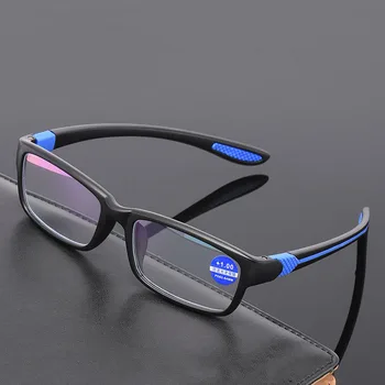 Moda TR90 Ochelari Unisex Lumina Albastră de Blocare Departe Vedere Ochelari Cadru Pătrat de Lumină Greutate Prezbiopie Ochelari de vedere