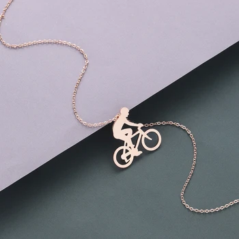 Kinitial Farmec de Modă de biciclete Biciclete Rider Pandantiv Colier pentru Barbati Femei din Oțel Inoxidabil Chian Coliere Bijuterii collares