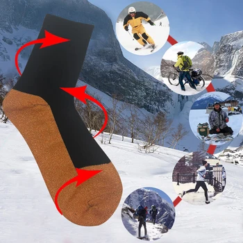 1 Pereche de Iarna 35 de Grade Șosete Căldură Izolatie din Fibra de Genunchi-Mare, Femei, Bărbați Moale Confortabil pentru Picior Cald Șosete de Schi