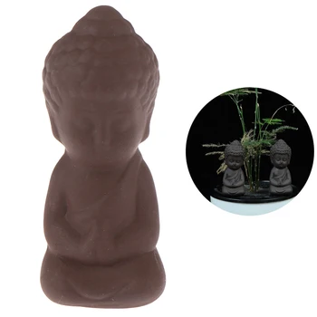 Ornamente Ceramice Călugăr Mică Statuie A Lui Buddha Călugăr Figurina Tathagata India Yoga Mandala Ceai De Companie Violet Ceramică Artizanat Decorative