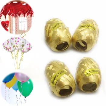 0,5 mm*10m Balon Coarda Balon de Folie Laser Alb, Rose de Aur Panglică de Nunta Petrecere de Ziua Decor Balon cu Aer Ambalaj Robinet