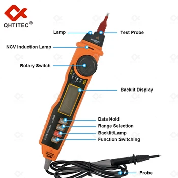 QHTITEC Multimetru Digital Pen AC DC Ampermetru Voltmetru 3 In 1 Non-Contact a Tensiunii Electrician Profesionist Instrumente